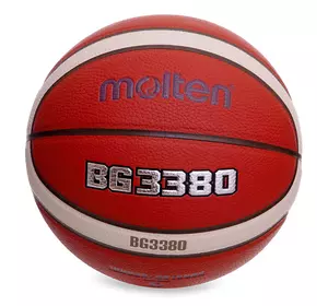Мяч баскетбольный Composite Leather B7G3380 Molten  №7 Оранжевый (57483063)