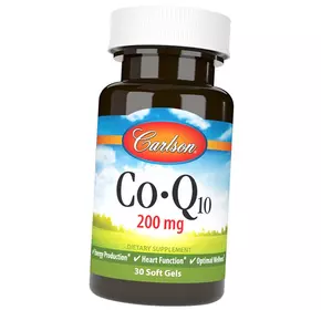 Коэнзим Q10 с Витамином Е, CoQ10 200, Carlson Labs  30капс (70353007)