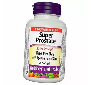 Комплекс для здоровья простаты, Super Prostate Extra Strength, Webber Naturals  60гелкапс (71485001)
