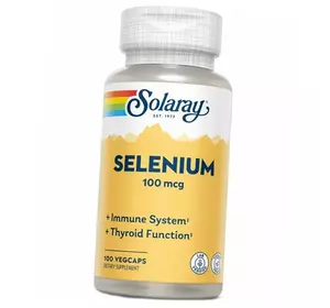 Селен, органически связанный, Selenium 100, Solaray  100вегкапс (36411079)