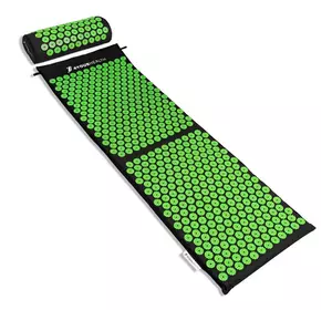 Коврик акупунктурный с подушкой Elite Line 0057 4yourhealth    Черно-зеленый (33576001)