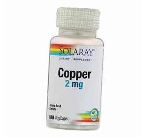 Хелатная Медь, Copper, Solaray  100вегкапс (36411022)