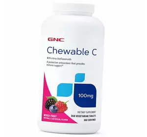 Жевательный Витамин С, Chewable C 100, GNC  360вегтаб (36120171)