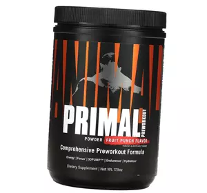Комплексная предтренировочная формула, Animal Primal Powder, Universal Nutrition  507г Фруктовый пунш (11086007)