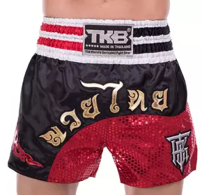 Шорты для тайского бокса и кикбоксинга TKTBS-208 Top King Boxing  XXL Черно-красный (37551089)
