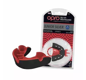 Капа Junior Silver Opro   Черно-красный (37362005)