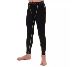 Компрессионные штаны тайтсы для спорта UA-500-1 Lidong  26 Черно-зеленый (06531025)