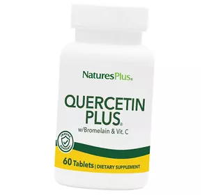 Кверцетин с Бромелайном и Витамином С, Quercetin Plus, Nature's Plus  60таб (70375005)
