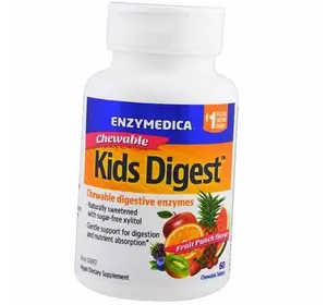 Комплекс ферментов для детей, Kids Digest, Enzymedica  60таб Фруктовый пунш (69466005)