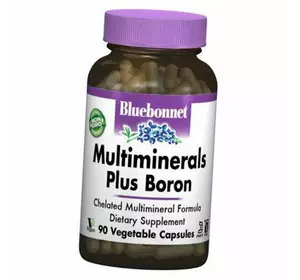 Мультиминералы плюс Бор, Multiminerals plus Boron, Bluebonnet Nutrition  90вегкапс (36393041)