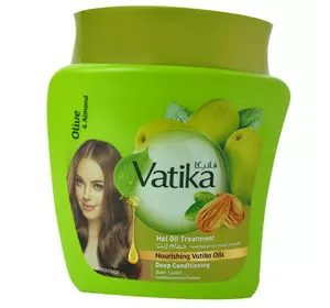 Маска для волос Глубокое кондиционирование, Vatika Olive Almond Hair Mask, Dabur  500г  (43634013)