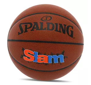 Мяч баскетбольный Slam 76886Y Spalding  №7 Коричневый (57484055)