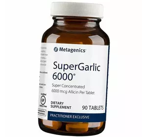 Концентрат луковиц сырого чеснока, SuperGarlic 6000, Metagenics  90таб (71465008)