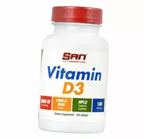 Витамин Д3, Vitamin D3 5000, San  180гелкапс (36091012)