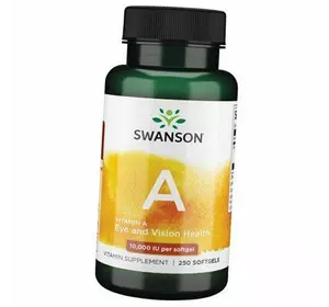 Витамин А, Vitamin A 10000, Swanson  250гелкапс (36280048)