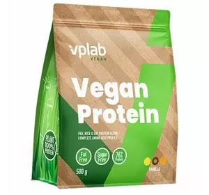 Протеин Веганский, Vegan Protein, VP laboratory  500г Ваниль (29099010)