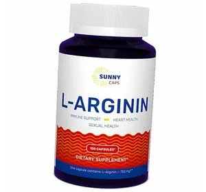 Аргинин, L-аrginine Powerfull 750, Sunny Caps  100капс (27516001)