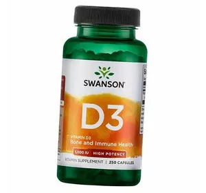 Витамин Д3, Vitamin D3 1000, Swanson  250капс (36280045)