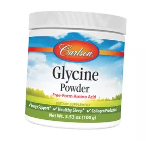 Глицин в порошке, Glycine Powder, Carlson Labs  100г Без вкуса (27353008)