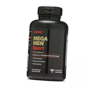 Комплекс витаминов для мужчин, Mega Men Sport, GNC  180каплет (36120053)