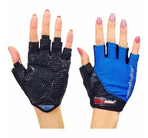 Велоперчатки с открытыми пальцами SK-06 MadBike  L Синий (07429048)