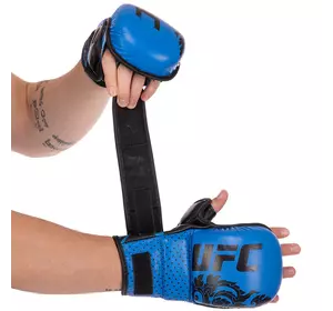Перчатки гибридные для единоборств ММА True Thai BO-0487 UFC  XL Синий (37512097)
