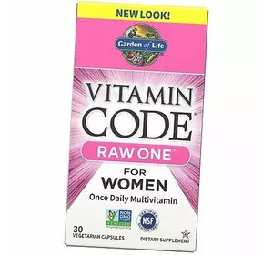 Сырые Мультивитамины для женщин, Vitamin Code Raw One for Women, Garden of Life  30вегкапс (36473011)