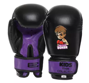Перчатки боксерские BO-8543 Core  4oz Черно-фиолетовый (37568005)