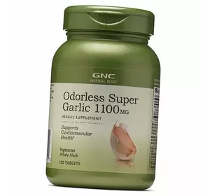 Чеснок без запаха, Herbal Plus Odorless Super Garlic 1100, GNC  100таб (71120029)