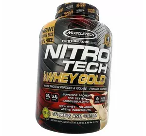 Сывороточный протеин, Nitro-Tech Whey Gold, Muscle Tech  907г Клубничный торт (29098017)