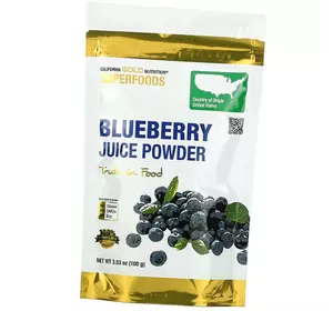 Порошок сока черники, Superfoods Blueberry Juice Powder, California Gold Nutrition  100г (71427027)