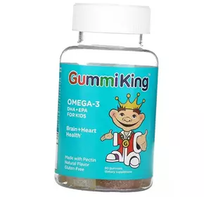 Омега 3 для детей, Omega-3 for Kids, GummiKing  60таб (67536001)