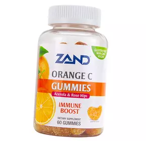 Витамин С с ацеролой и шиповником, Orange C Gummies Acerola & Rose Hips, Zand  60таб (36574001)