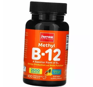 Метил В12, Метилкобальмин, Methyl B-12 2500, Jarrow Formulas  100таб Тропический (36345069)