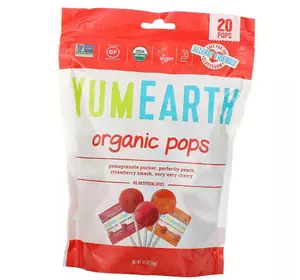 Органические Леденцы, Organic Pops Favorites, YumEarth  119г Фруктовый (05608001)