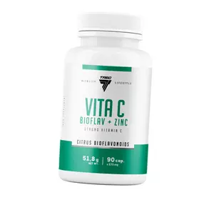 Витамин С с Биофлавоноидами и Цинком, Vita C Bioflav + Zinc, Trec Nutrition  90капс (36101048)