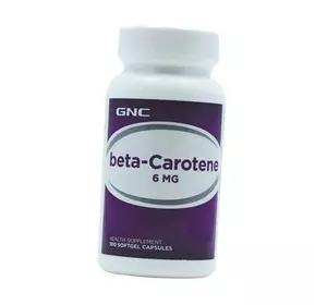 Бета Каротин, Beta Carotene, GNC  100гелкапс (72120009)