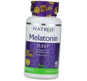 Мелатонин с замедленным высвобождением, Melatonin Time Release 1, Natrol  90таб (72358025)