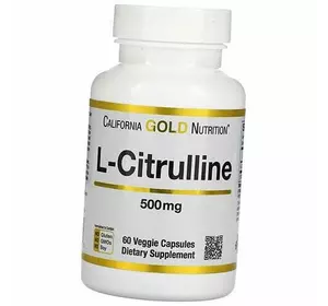 Цитруллин, L-Citrulline 500, California Gold Nutrition  60вегкапс (27427001)