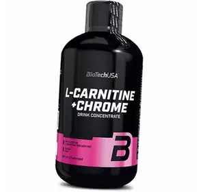 Жидкий Карнитин с Хромом, L-Carnitine + Chrome Drink Concentrate, BioTech (USA)  500мл Апельсин (02084001)