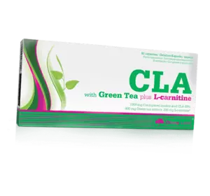 КЛА, Экстракт зеленого чая и Карнитин, CLA with Green Tea plus L-carnitine, Olimp Nutrition  60капс (02283022)