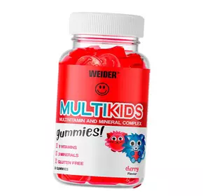 Комплекс Витаминов для детей, Multi-Kids Gummies, Weider  50таб Вишня (36089017)