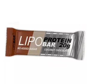 Протеиновый батончик, Protein Bar, LipoBar  50г Кокос-хрустящий шоколад (14627001)