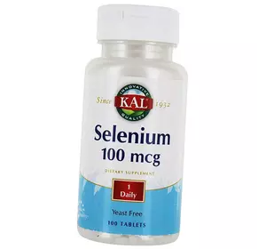 Селен бездрожжевой, Selenium Yeast Free 100, KAL  100таб (36424028)