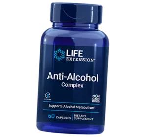Комплекс нейтрализующий вредное воздействие алкоголя, Anti-Alcohol Complex, Life Extension  60капс (36346037)