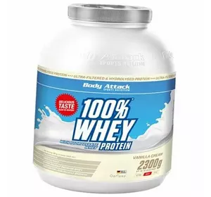 Сывороточный протеин, 100% Whey Protein, Body Attack  2300г Ваниль (29251004)