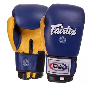 Боксерские перчатки BO-3783 Fairtex  16oz Сине-желтый (37475047)