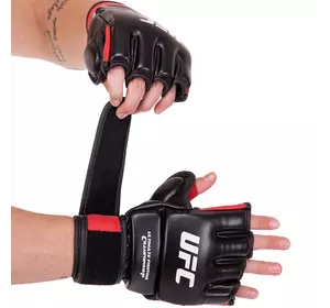 Перчатки гибридные для единоборств ММА Rexion BO-0489 UFC  L Красный (37512093)