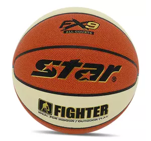Мяч баскетбольный Fighter BB4257 Star  №7 Оранжево-белый (57623086)