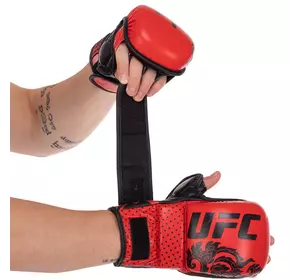 Перчатки гибридные для единоборств ММА True Thai BO-0487 UFC  L Красный (37512097)
